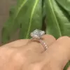 3.5ct Radiant Cut White Sapphire Engagement Ring