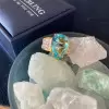 6ct Wide Shank Pear Cut Aquamarine Ring