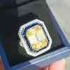 14ct Emerald Cut Yellow Sapphire Cocktail Ring