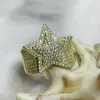Men's Micro-pave Setting  Round Cut White Sapphire Star Ring