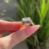 4ct East-west Emerald Cut White Sapphire Men's Ring