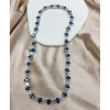 65ctw Pear Cut Blue Sapphire Statement Necklace