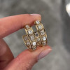 5ctw Emerald Cut White Sapphire Hoop Earrings