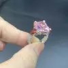 8ct Three-stone Radiant Cut Pink Sapphire Ring