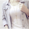 Fashion Spiral Design Crystal & Pearl Necklace in Alloy