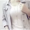 Fashion Spiral Design Crystal & Pearl Necklace in Alloy