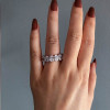Handmade Oval Cut Sterling Silver Eternity Ring
