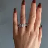 Handmade Oval Cut Sterling Silver Eternity Ring