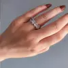 Handmade Oval Cut Sterling Silver Eternity Ring