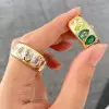 4ctw Pear Cut Multicolor Sapphire Rainbow Ring