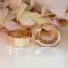 Flush Set Multicolor Sapphire Starry Hoop Earrings