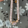 42ctw Cushion and Emerald Cut White Sapphire Necklace
