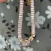 42ctw Cushion and Emerald Cut White Sapphire Necklace