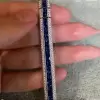 10ctw Princess Cut Blue Sapphire Tennis Bracelet