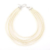 Simulated Pearls Five-Strand Layered Necklace