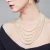 Simulated Pearls Five-Strand Layered Necklace