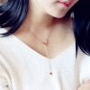 Crescent Moon And Star Titanium Steel Necklace