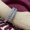 8ctw Baguette Cut White Sapphire Bypass Bangle