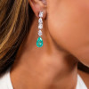 20ctw Multi-cut White Sapphire and Paraiba Drop Earrings
