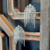 22ctw Round Cut Fringe Chandelier Earrings