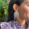 22ctw Round Cut Fringe Chandelier Earrings