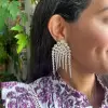 22ctw Round Cut Fringe Chandelier Earrings
