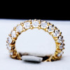 3CTW Round Cut Double Row Eternity Ring