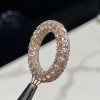 3.75ctw Round Cut White Sapphire 4 Rows Eternity Band