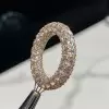 3.75ctw Round Cut White Sapphire 4 Rows Eternity Band