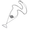 Double Layered Sunflower And Whale Tail Pendant Choker Necklace 