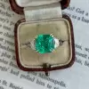 5.6ct Three-stone Emerald Cut Engagement Ring