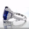 8ct Asscher Cut Blue Sapphire Engagement Ring