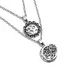 Sun & Moon & Hand Pendant  Layered Necklace