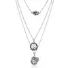 Sun & Moon & Hand Pendant  Layered Necklace