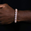 Clustered White Sapphire Unisex Tennis Bracelet