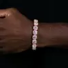 Clustered White Sapphire Unisex Tennis Bracelet