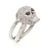 .50 ct. t.w. Black and White Diamond Skull Ring in Sterling Silver
