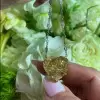 7ct Heart Cut Yellow Sapphire Pendant Necklace