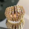 3.5ctw Round Cut White Sapphire Line Band Ring
