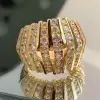 3.5ctw Round Cut White Sapphire Line Band Ring