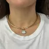 6.21ctw Oval Cut White Sapphire Torque Necklace