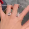 Emerald Cut White Sapphire Necklace & Earrings Jewelry Sets