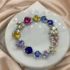 75ctw Multi-color Sapphire Statement Bracelet