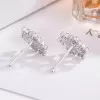 Christmas Snowflake Silver Stud Earrings