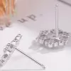 Christmas Snowflake Silver Stud Earrings