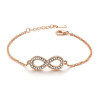 Rose Gold Color Infinite Symbol Bracelet In Alloy