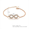 Rose Gold Color Infinite Symbol Bracelet In Alloy