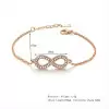 Rose Gold Color Infinite Symbol Bracelet In Alloy