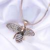 CZ Bee Pendant Alloy Necklace