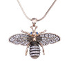 CZ Bee Pendant Alloy Necklace